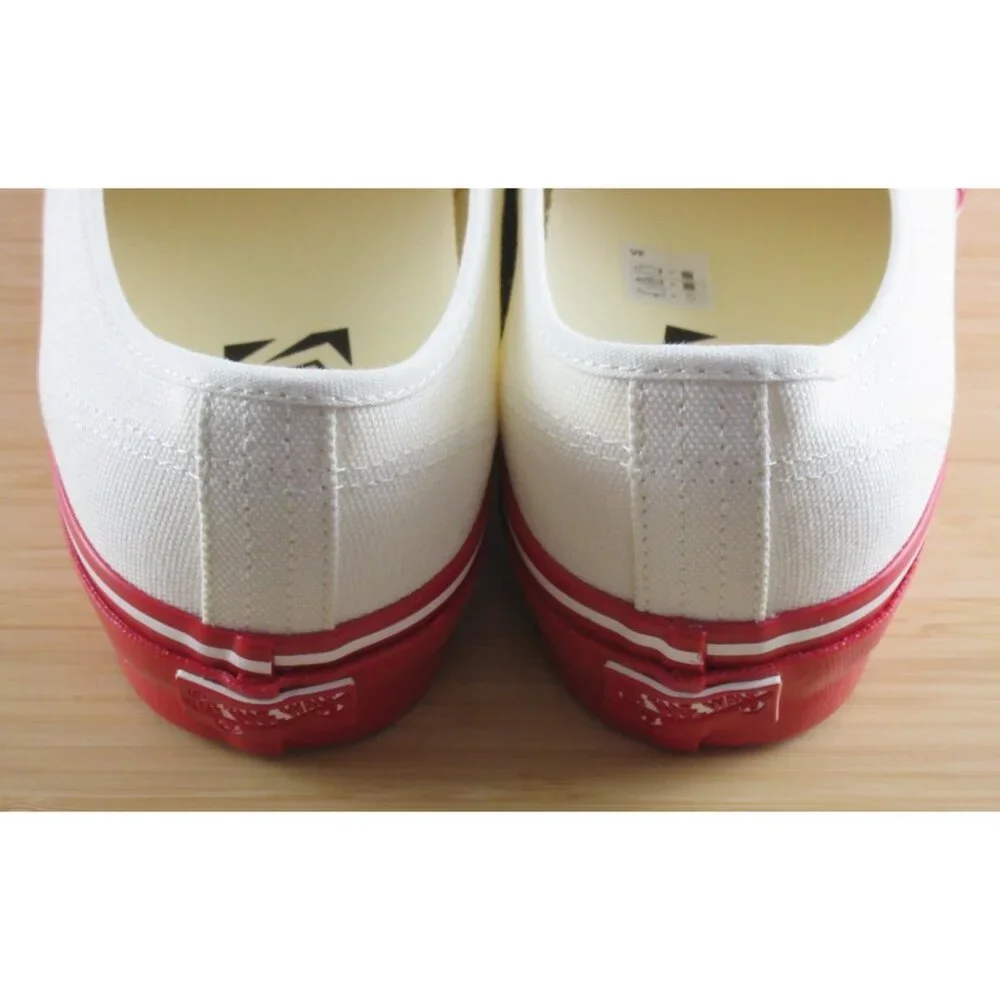 Vans Men's Lx Authentic 44 Duck Canvas White Red Skate shoes Sizes NEW - Picture 5 of 7